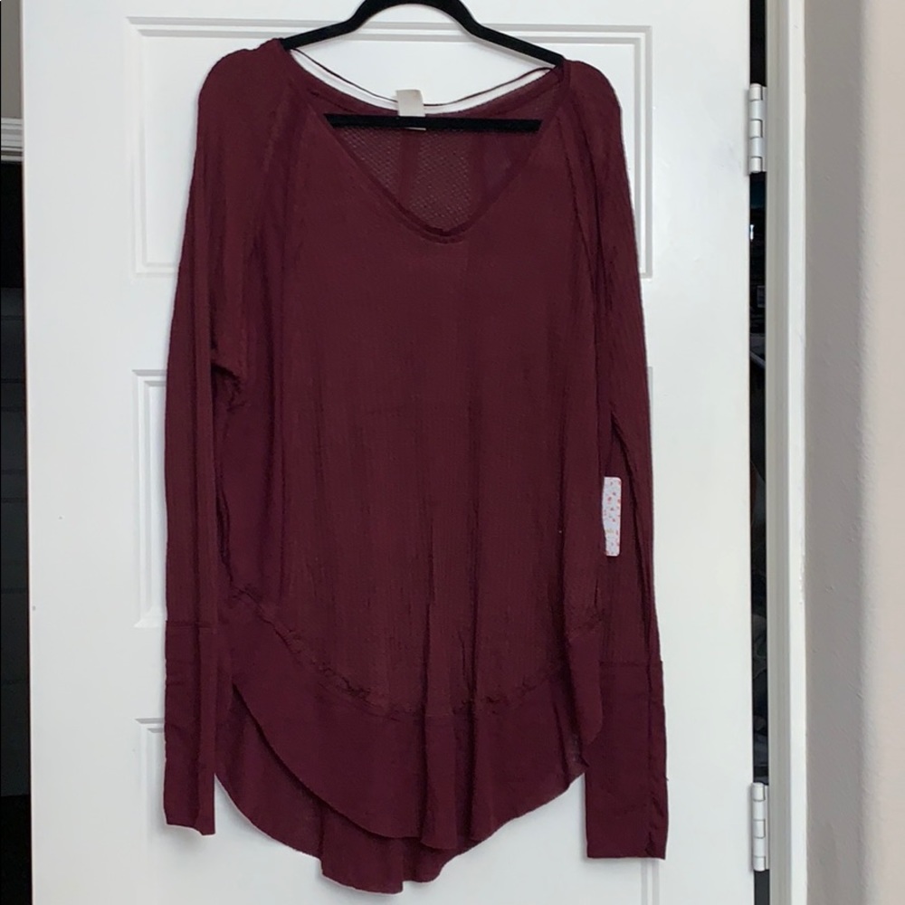 Free People Waffle Knit Thermal